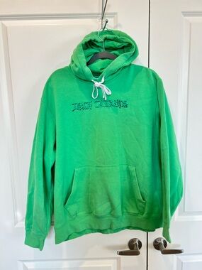 Nike Sportswear Club Fleece Be Nice  Green Pullover Hoodie with White Drawstring